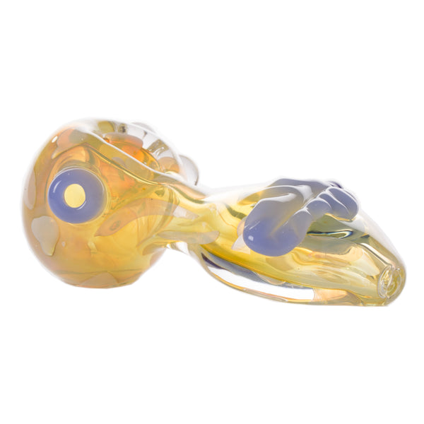 4.5" Gold Fumed Leaf Pipe 3ct HP0332