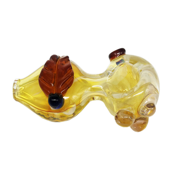 4.5" Gold Fumed Leaf Pipe 3ct HP0332